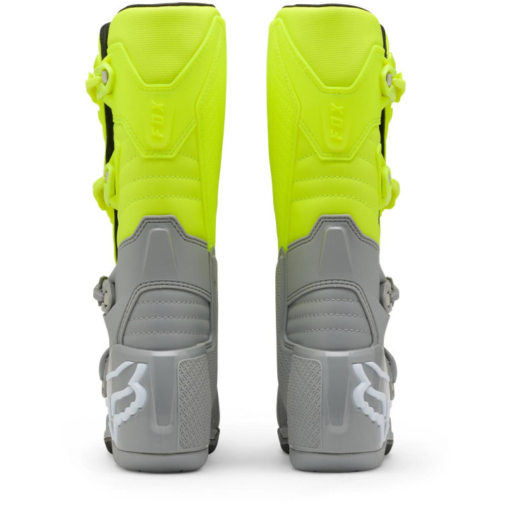 Bottes FOX comp jaune/gris | Oxmoto