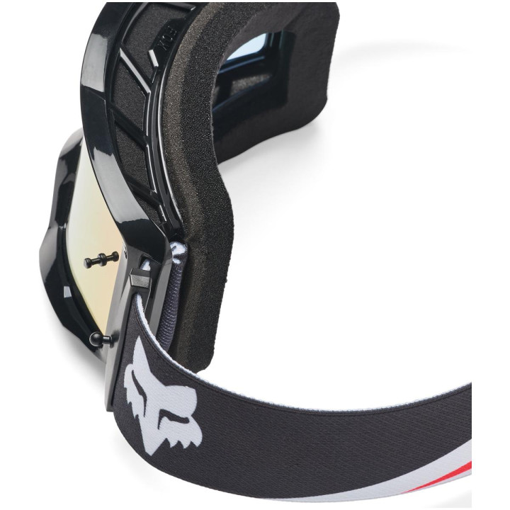 Masque enfant FOX main draft noir/rose | Oxmoto