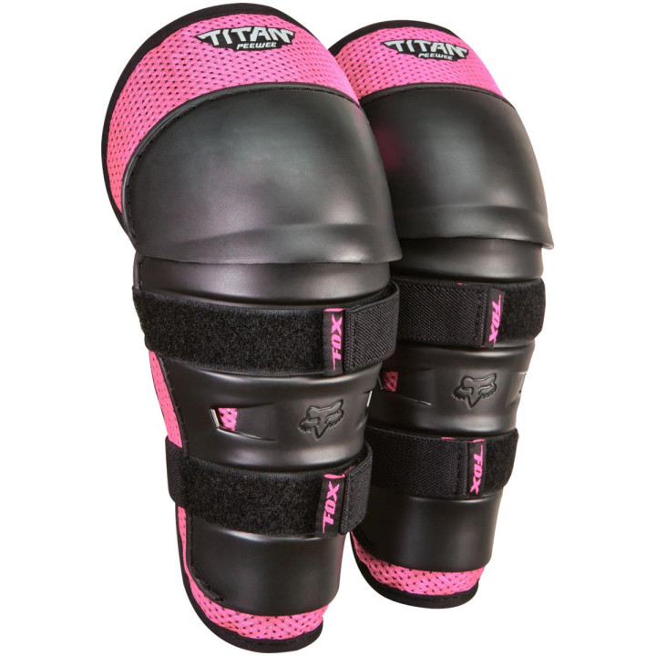 Genouillères protège-tibias enfant FOX peewee titan noir/rose