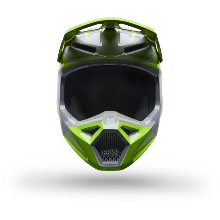 Casque FOX v1 frame gris/jaune | Oxmoto