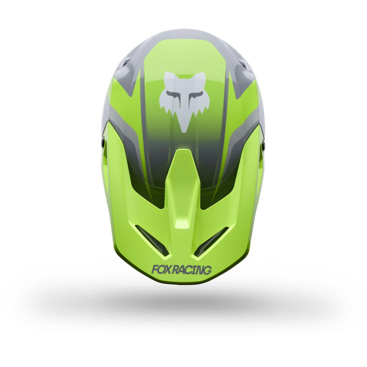 Casque FOX v1 frame gris/jaune | Oxmoto