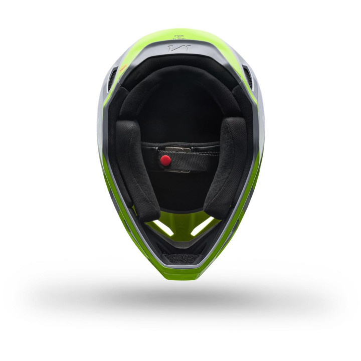 Casque FOX v1 frame gris/jaune | Oxmoto