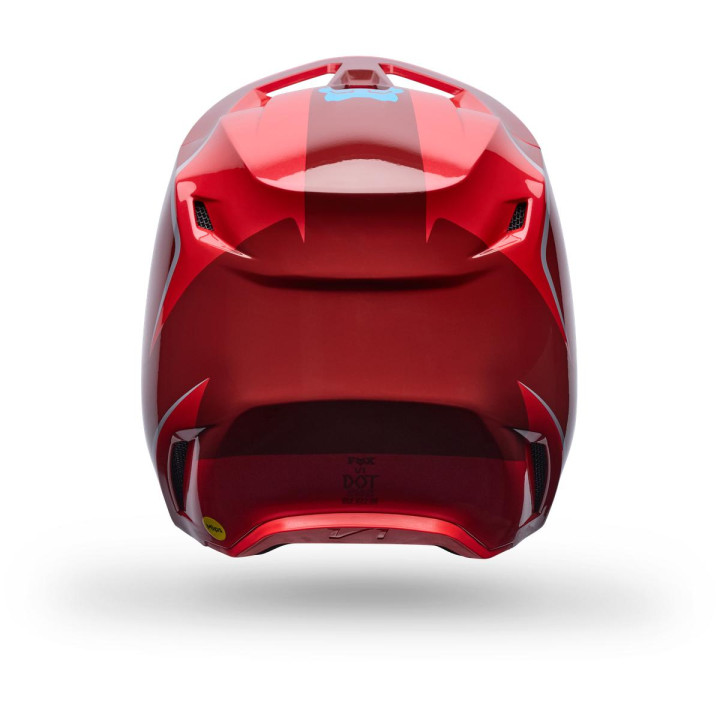 Casque FOX v1 raid rouge | Oxmoto