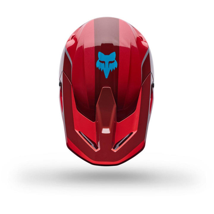Casque FOX v1 raid rouge | Oxmoto