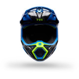 Casque FOX v3 rs tactile bleu | Oxmoto