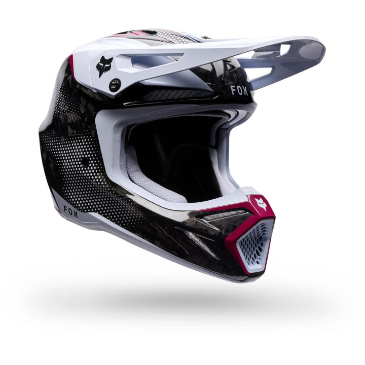 Casque FOX v3 rs tactile blanc | Oxmoto