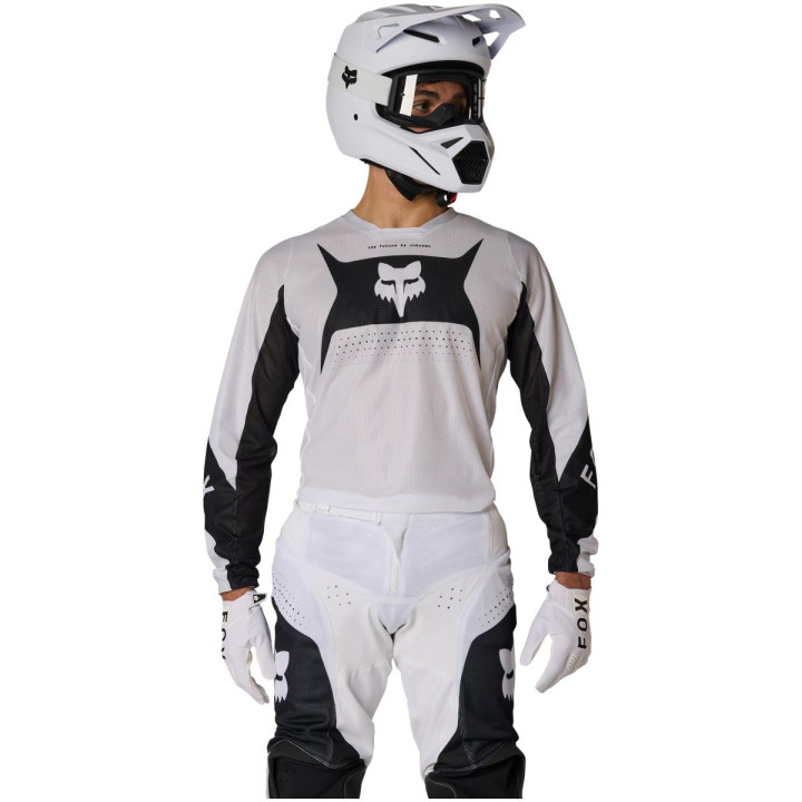 Maillot FOX 180 air taper noir/blanc | Oxmoto