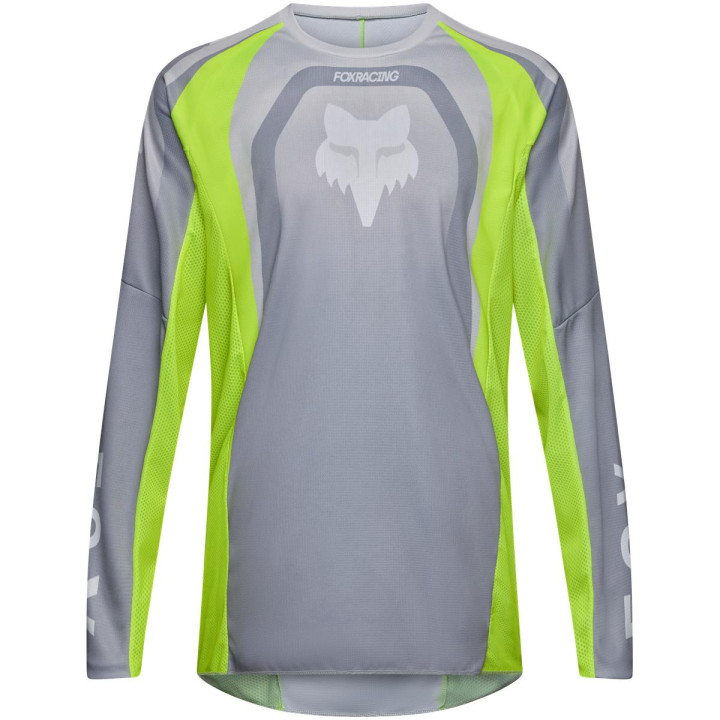 Maillot FOX 180 frame gris/jaune | Oxmoto