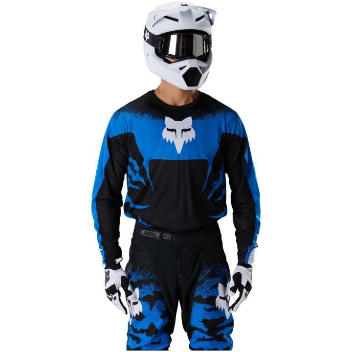 Maillot FOX 180 hd38 noir/bleu | Oxmoto