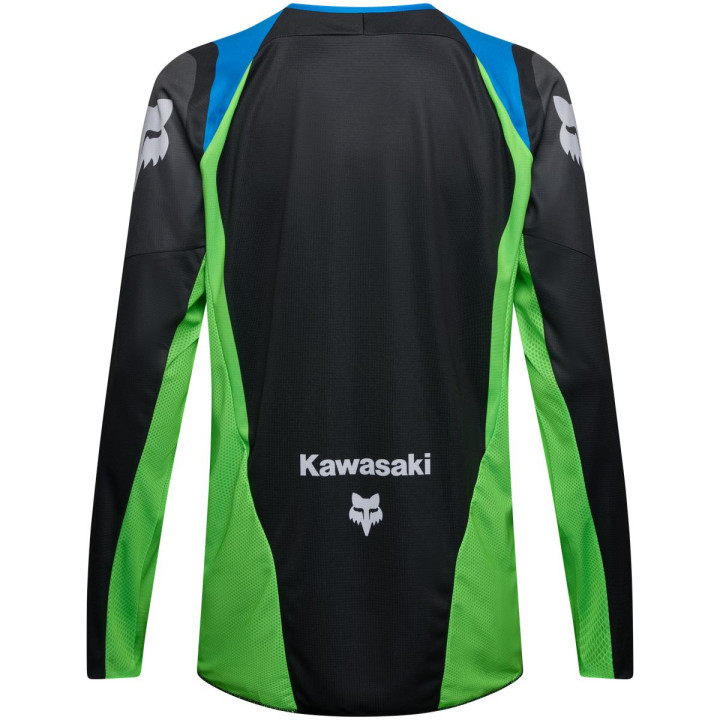 Maillot FOX 180 Kawasaki noir | Oxmoto