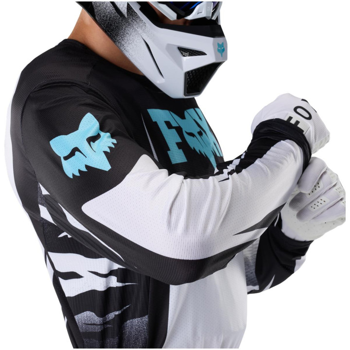 Maillot FOX 360 clutch blanc/noir | Oxmoto