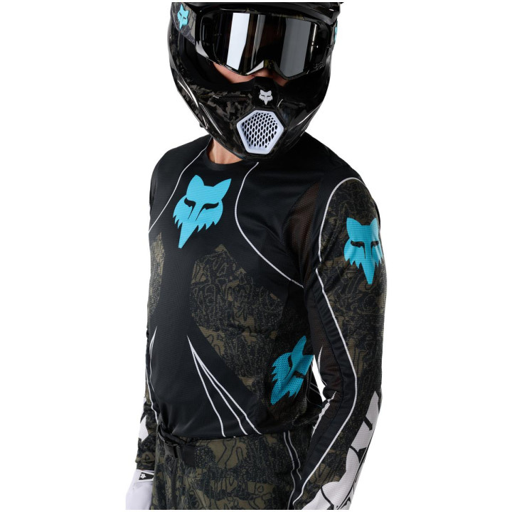 Maillot FOX flexair apex noir | Oxmoto