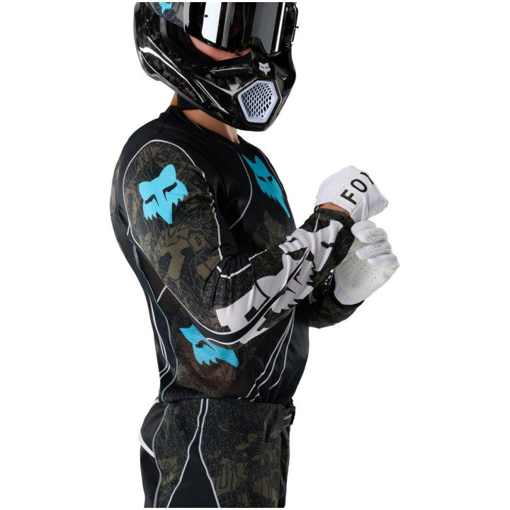 Maillot FOX flexair apex noir | Oxmoto