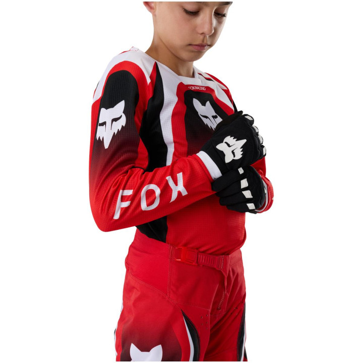 Maillot enfant FOX 180 frame rouge | Oxmoto