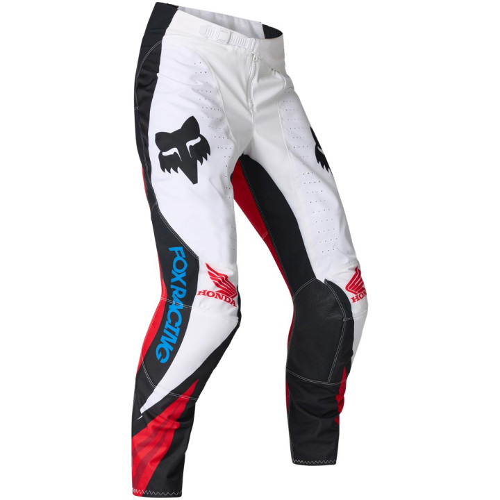 Pantalon FOX 180 Honda blanc/rouge | Oxmoto