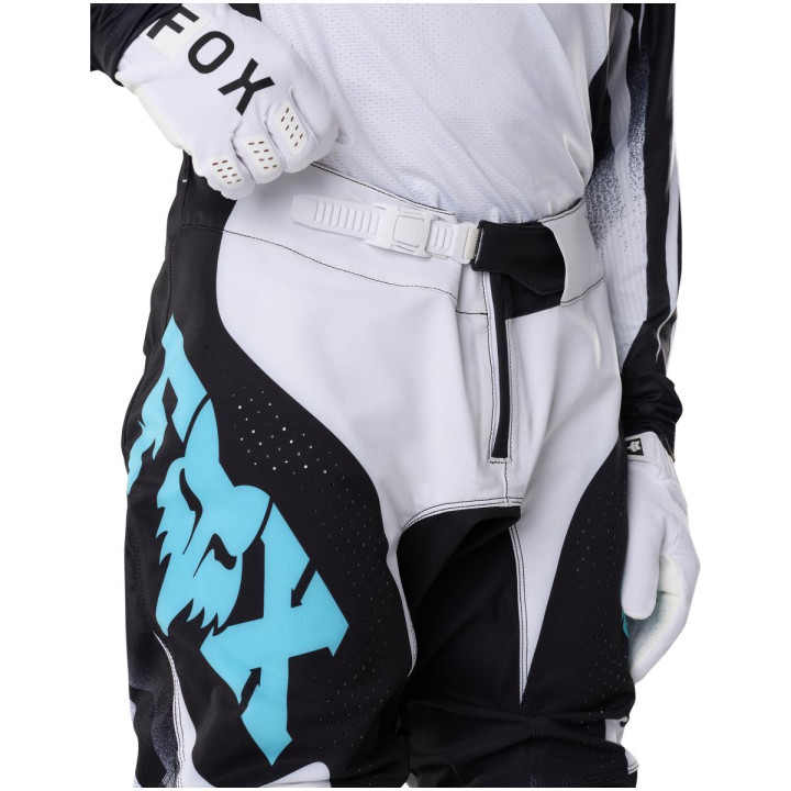 Pantalon FOX 360 clutch blanc/noir | Oxmoto
