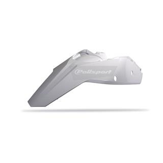 Garde-boue arrière + plaques latérales Polisport blanc KTM