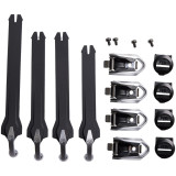 Kit de sangles FOX motion strap kit noir | Oxmoto