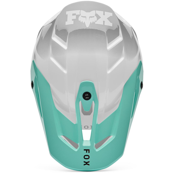 Visière FOX v3 - drip turquoise | Oxmoto