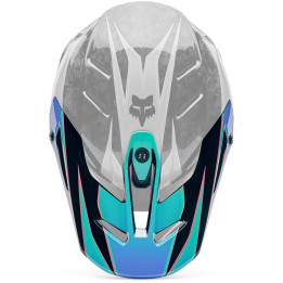 Visière FOX v3 rs - canvas aqua | Oxmoto