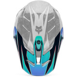 Visière FOX v3 rs - canvas aqua | Oxmoto