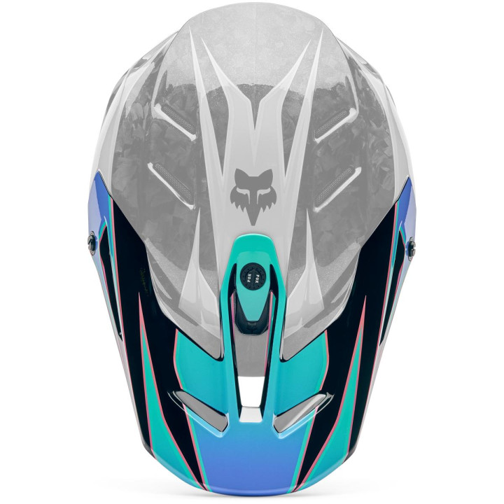 Visière FOX v3 rs - canvas aqua | Oxmoto