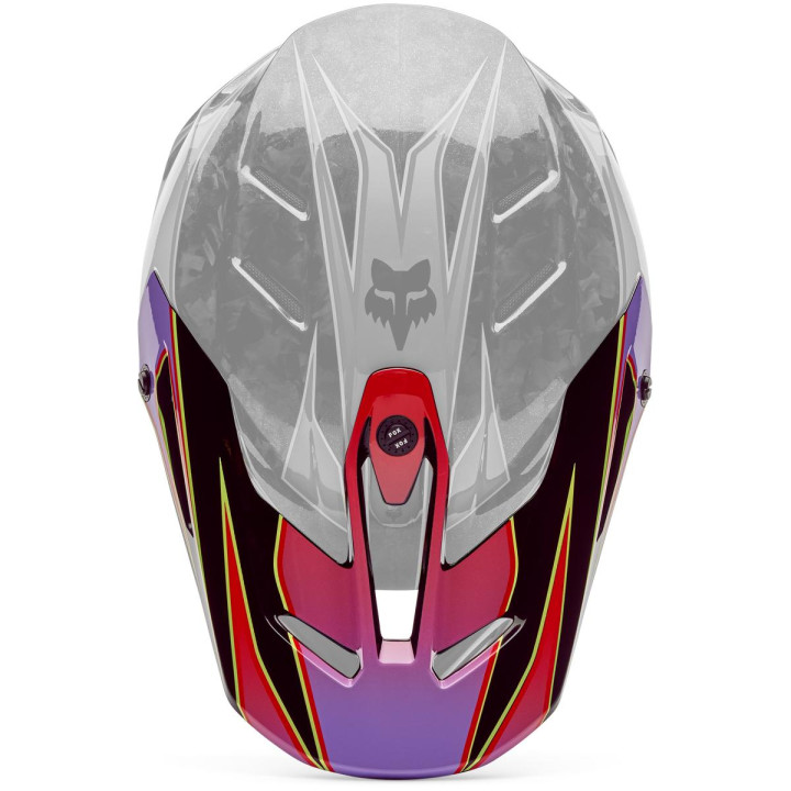 Visière FOX v3 rs - canvas rouge | Oxmoto