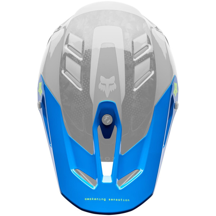 Visière FOX v3 rs - tactile bleu | Oxmoto