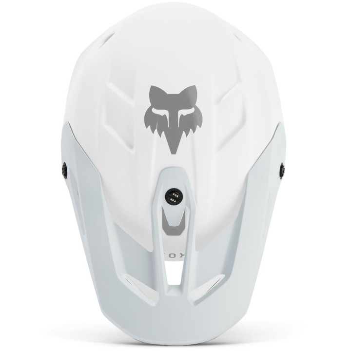 Visière enfant FOX v3 - solid blanc mat | Oxmoto