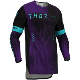 Maillot Thor sportmode vanish noir/violet | Oxmoto