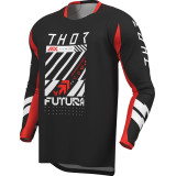Maillot Thor launchmode futura noir/rouge 29108412 | Oxmoto