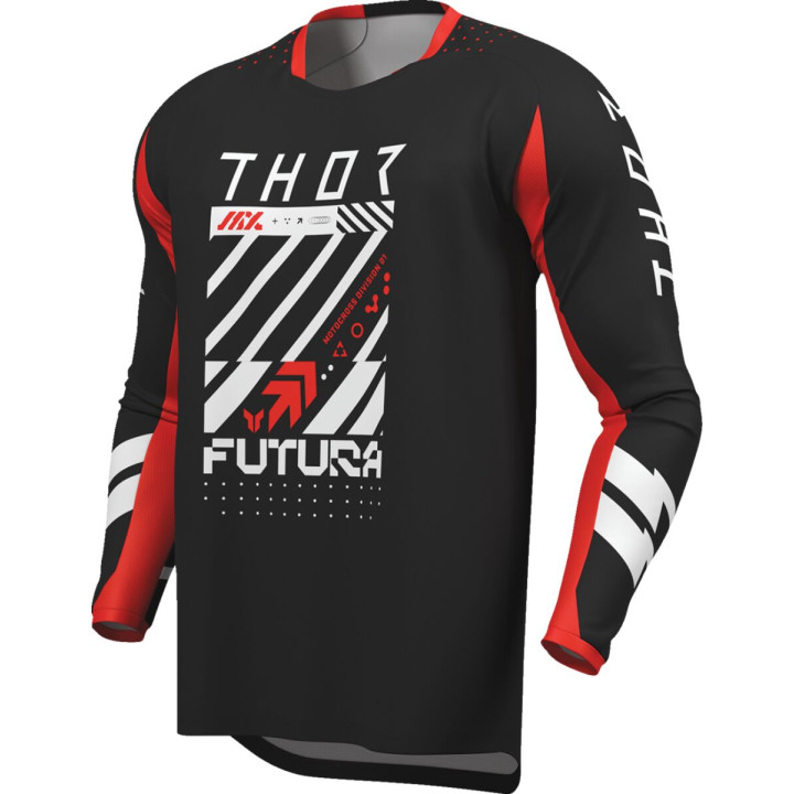 Maillot Thor launchmode futura noir/rouge 29108412 | Oxmoto