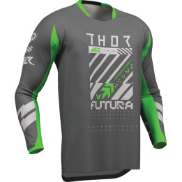 Maillot Thor launchmode futura gris/vert 29108418 | Oxmoto