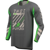 Maillot Thor launchmode futura gris/vert 29108418 | Oxmoto