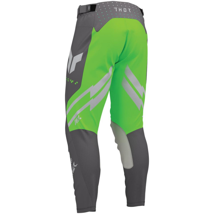 Pantalon Thor launchmode futura gris/vert 290112303 | Oxmoto