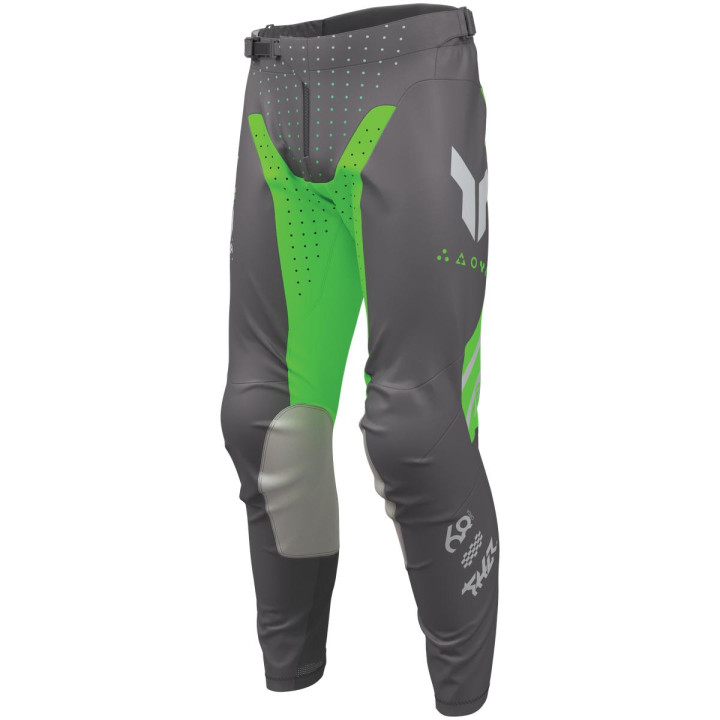 Pantalon Thor launchmode futura gris/vert 290112303 | Oxmoto