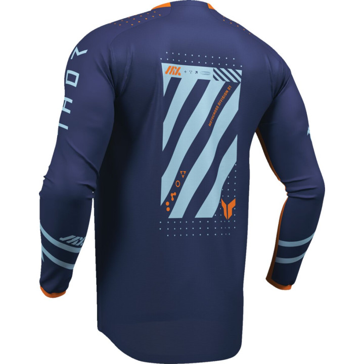 Maillot Thor launchmode futura bleu/orange | Oxmoto