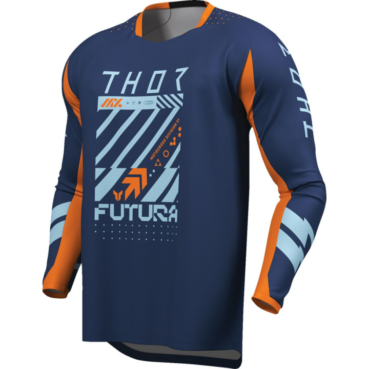 Maillot Thor launchmode futura bleu/orange | Oxmoto