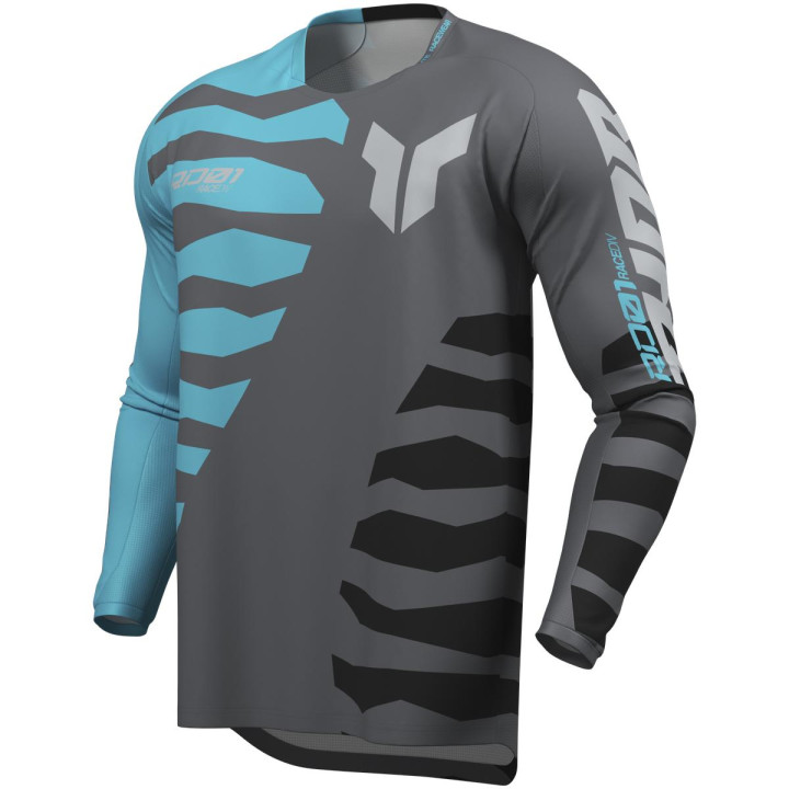 Maillot Thor launchmode shredder gris/aqua | Oxmoto