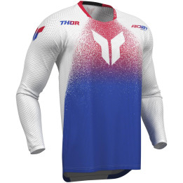 Maillot Thor launchmode air darkside blanc/bleu | Oxmoto