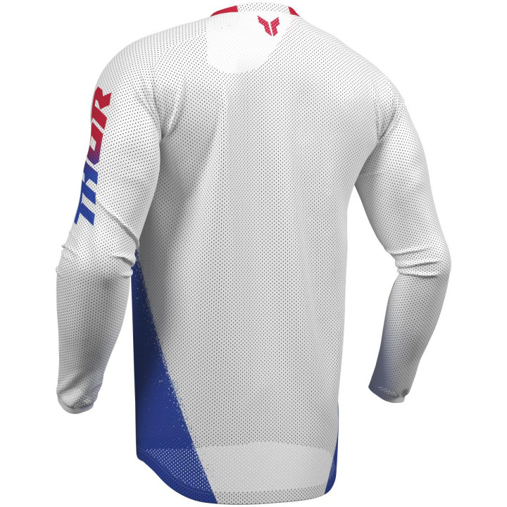 Maillot Thor launchmode air darkside blanc/bleu | Oxmoto