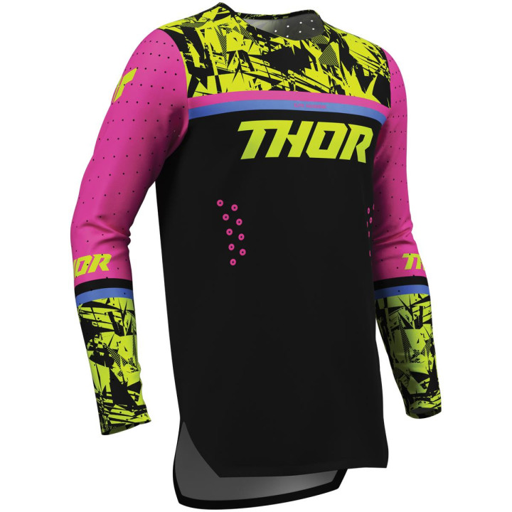 Maillot enfant Thor sportmode punkd noir/fu | Oxmoto