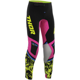Pantalon enfant Thor sportmode punkd noir/fu | Oxmoto