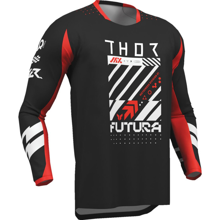Maillot enfant Thor launchmode futura noir/rouge 29122590
