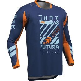 Maillot enfant Thor launchmode futura bleu/orange | Oxmoto