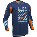 Maillot enfant Thor launchmode futura bleu/orange | Oxmoto