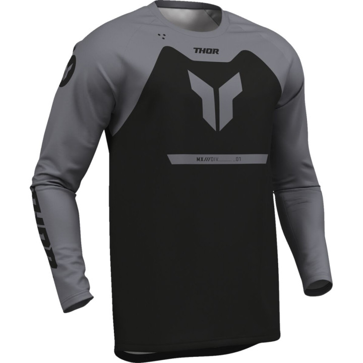 Maillot enfant Thor ridemode menace noir | Oxmoto