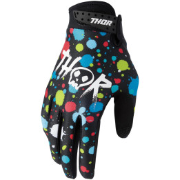 Gants enfant Thor launchmode splat noir | Oxmoto