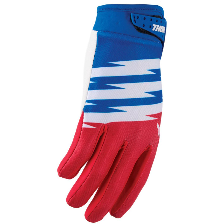 Gants enfant Thor launchmode shockie rouge/bleu | Oxmoto