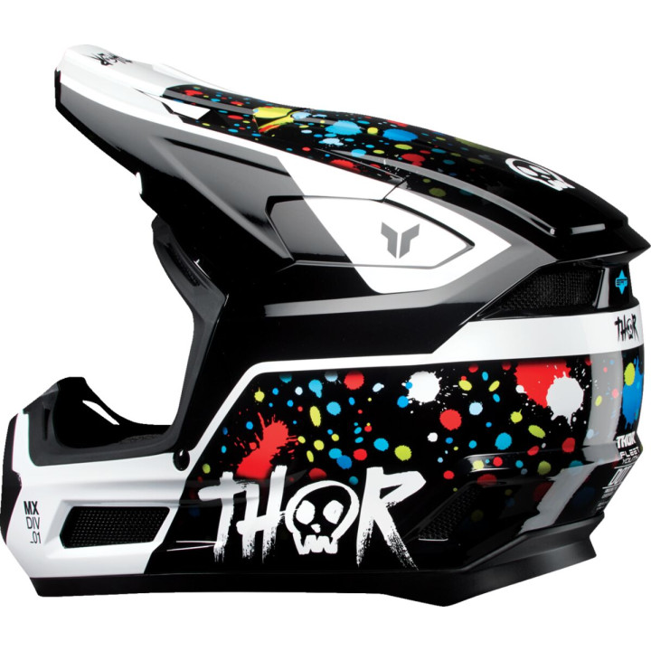Casque enfant Thor fleet splat noir | Oxmoto